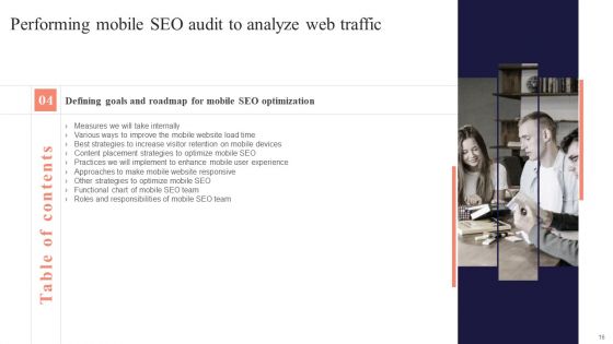 Performing Mobile SEO Audit To Analyze Web Traffic Ppt PowerPoint Presentation Complete Deck With Slides