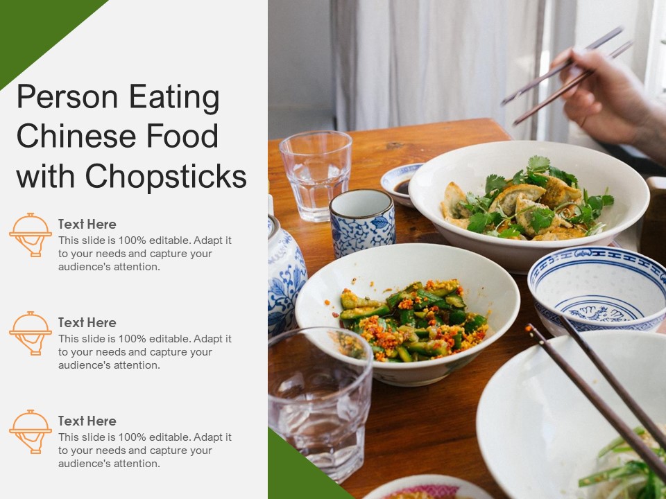 Person Eating Chinese Food With Chopsticks Ppt PowerPoint Presentation Infographic Template Show PDF
