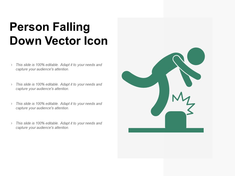 Person Falling Down Vector Icon Ppt PowerPoint Presentation Icon Slide Portrait