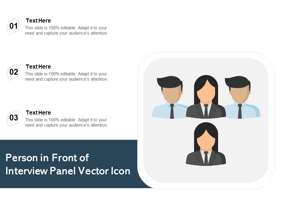 Person In Front Of Interview Panel Vector Icon Ppt PowerPoint Presentation Pictures Display PDF