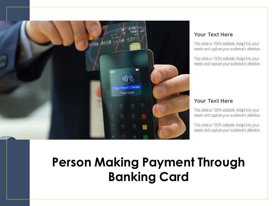 Person Making Payment Through Banking Card Ppt PowerPoint Presentation Styles Objects PDF