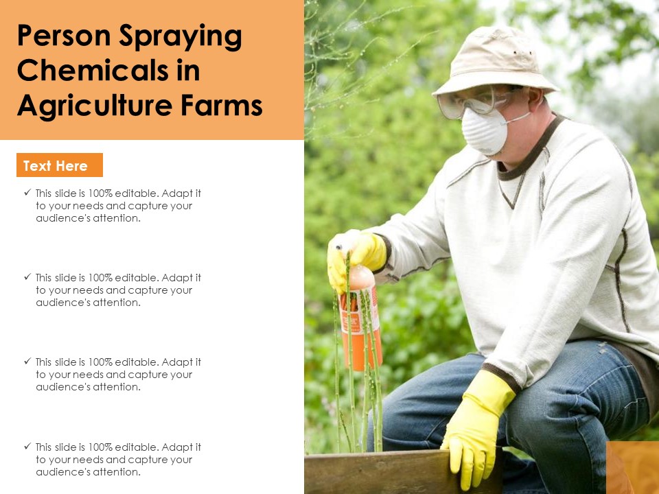 Person Spraying Chemicals In Agriculture Farms Ppt PowerPoint Presentation Pictures Display PDF
