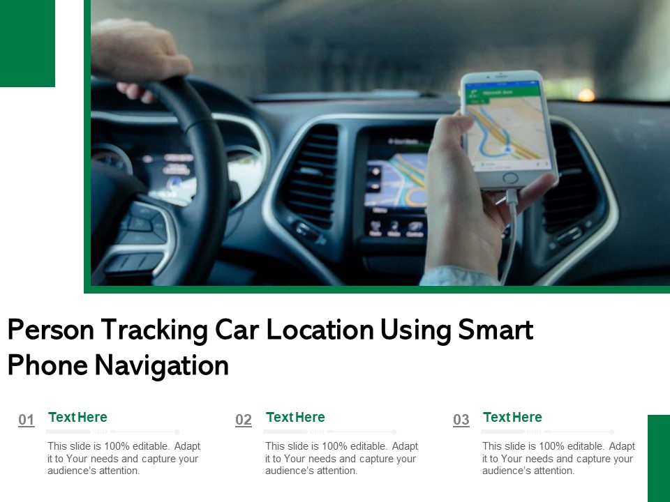 Person Tracking Car Location Using Smart Phone Navigation Ppt PowerPoint Presentation File Graphic Images PDF