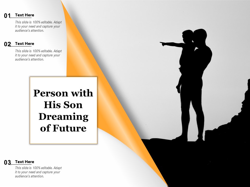 Person With His Son Dreaming Of Future Ppt PowerPoint Presentation Infographics Slide Portrait PDF