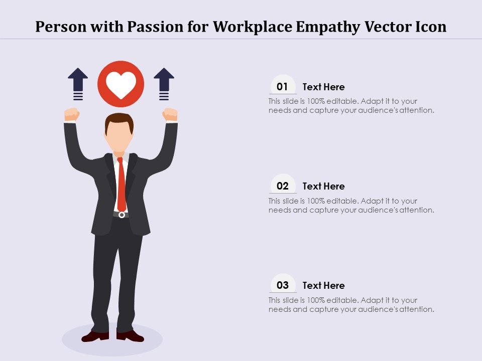 Person With Passion For Workplace Empathy Vector Icon Ppt PowerPoint Presentation Gallery Example File PDF