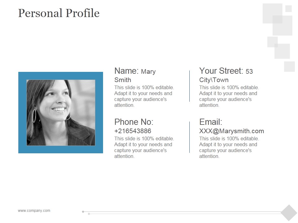 Personal Profile Ppt PowerPoint Presentation Gallery