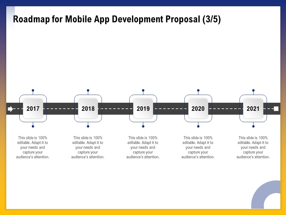 Phone Application Buildout Roadmap For Mobile App Development Proposal 2017 To 2021 Ppt Outline Graphic Tips PDF
