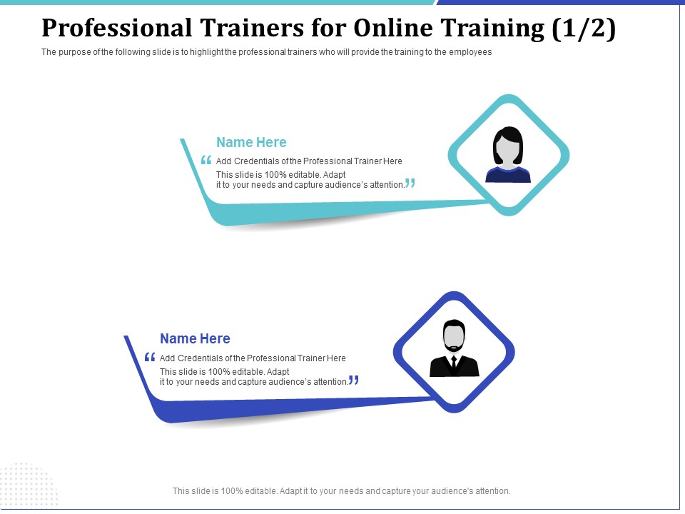 Phone Tutoring Initiative Professional Trainers For Online Training Professional Ppt Styles Example File PDF