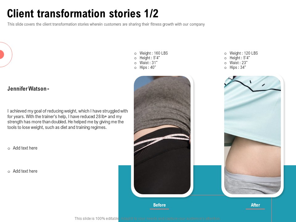 Physical Trainer Client Transformation Stories Teamwork Designs PDF
