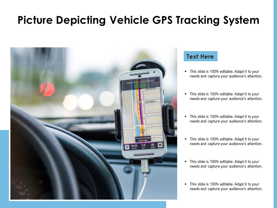 Picture Depicting Vehicle GPS Tracking System Ppt PowerPoint Presentation File Graphics PDF