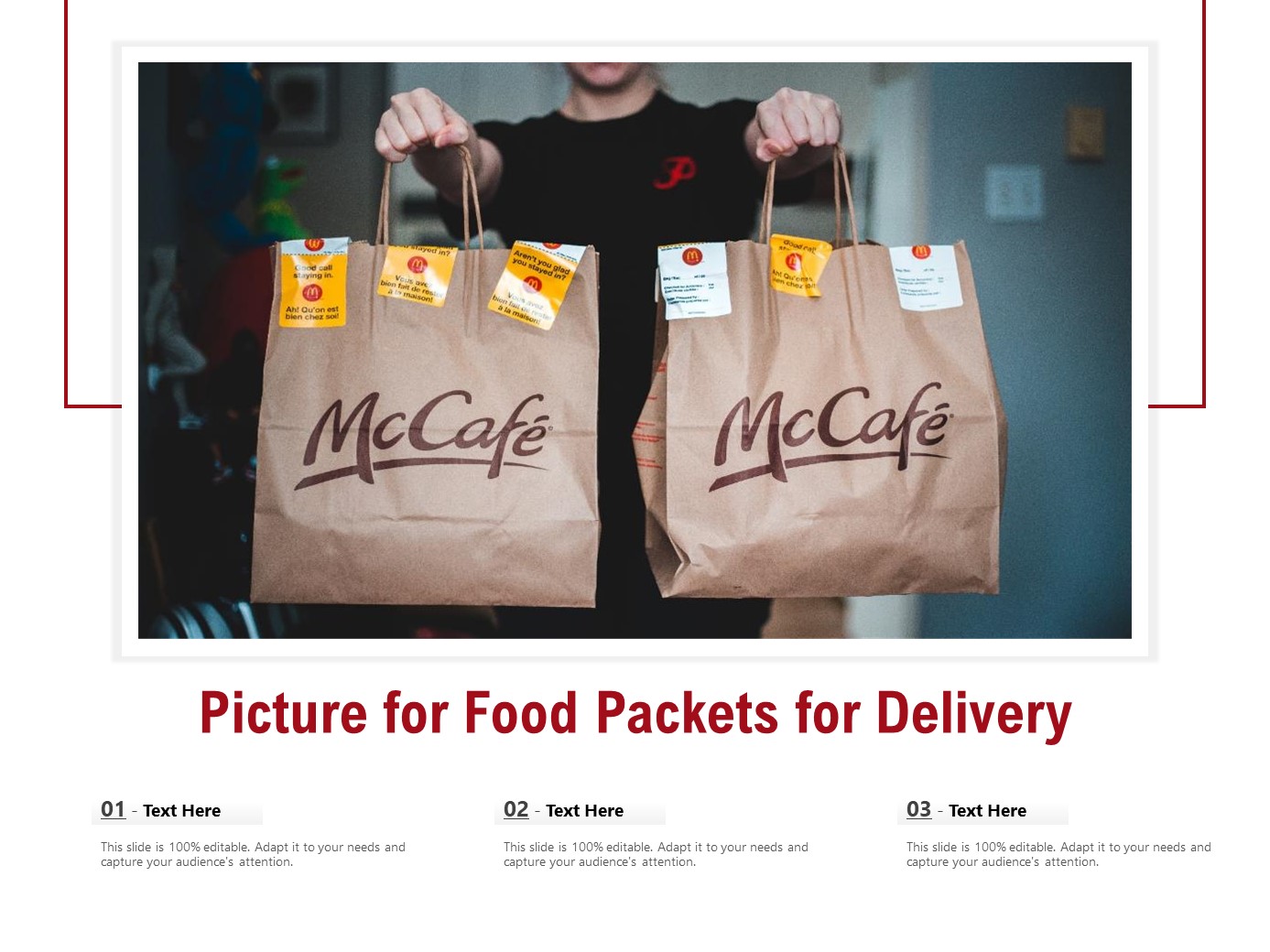 Picture For Food Packets For Delivery Ppt PowerPoint Presentation Show File Formats PDF