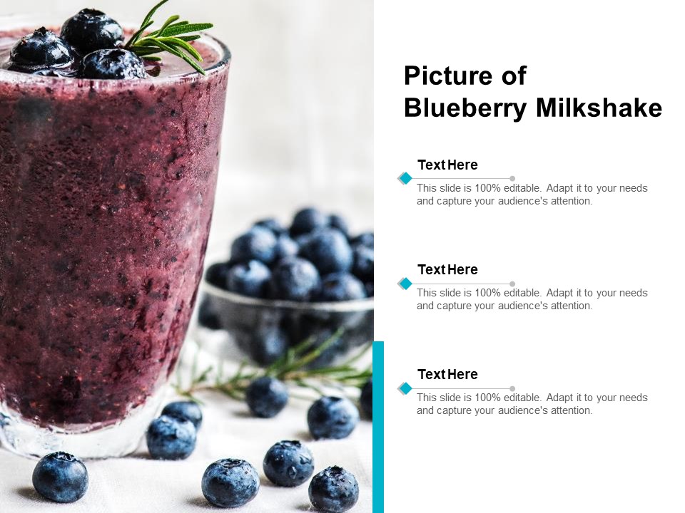Picture Of Blueberry Milkshake Ppt Powerpoint Presentation Pictures Design Templates