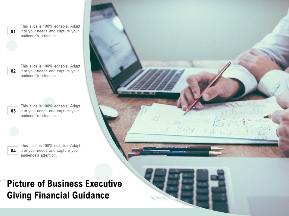Picture Of Business Executive Giving Financial Guidance Ppt PowerPoint Presentation File Slides PDF