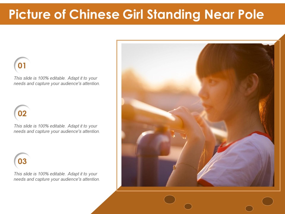 Picture Of Chinese Girl Standing Near Pole Ppt PowerPoint Presentation Portfolio Topics PDF