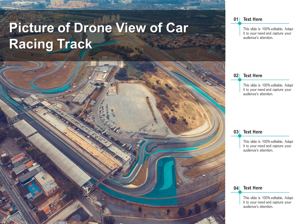 Picture Of Drone View Of Car Racing Track Ppt PowerPoint Presentation Show Objects PDF