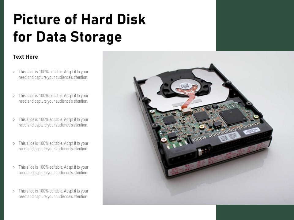 Picture Of Hard Disk For Data Storage Ppt PowerPoint Presentation File Slideshow PDF