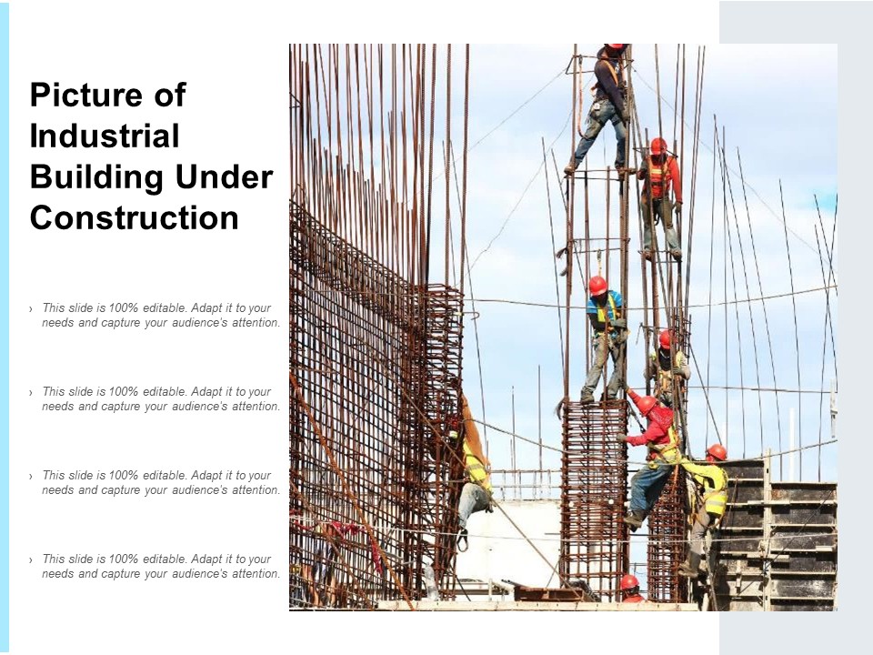 Picture Of Industrial Building Under Construction Ppt PowerPoint Presentation File Design Templates