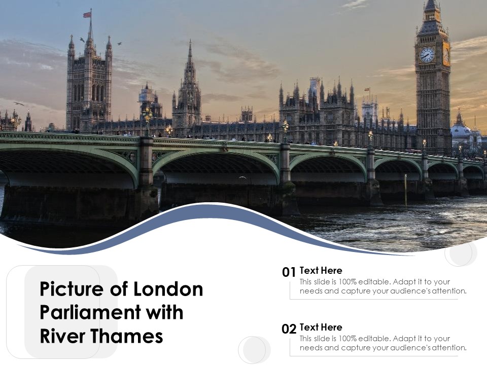 Picture Of London Parliament With River Thames Ppt PowerPoint Presentation Gallery Slide PDF