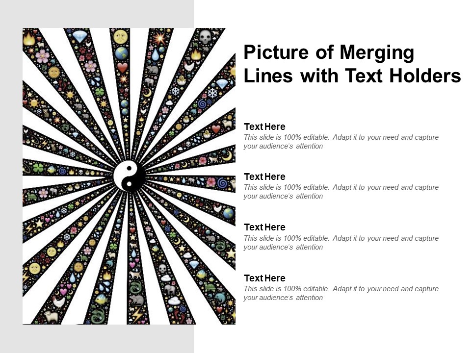 Picture Of Merging Lines With Text Holders Ppt PowerPoint Presentation Portfolio Files