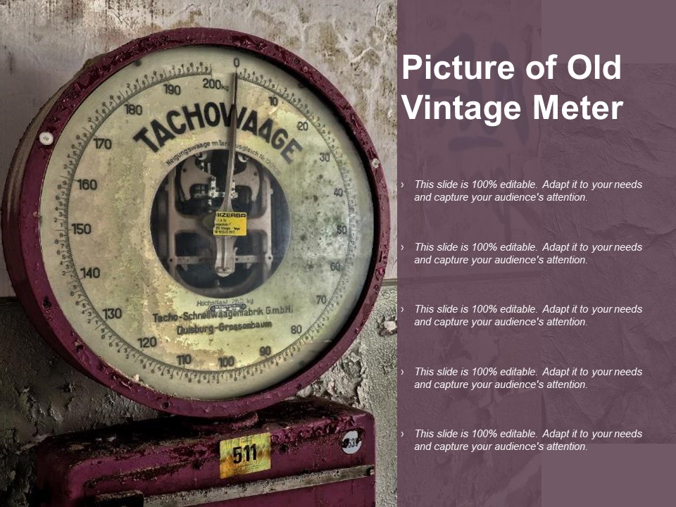 Picture Of Old Vintage Meter Ppt PowerPoint Presentation Infographic Template Sample