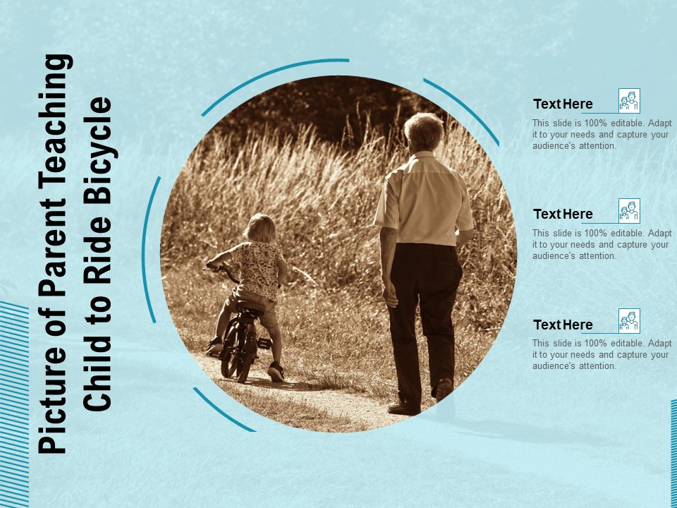 Picture Of Parent Teaching Child To Ride Bicycle Ppt PowerPoint Presentation Inspiration PDF