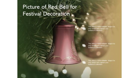 Picture Of Red Bell For Festival Decoration Ppt PowerPoint Presentation Inspiration Graphics Design