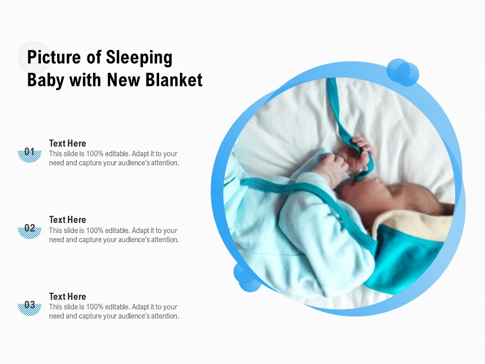 Picture Of Sleeping Baby With New Blanket Ppt PowerPoint Presentation Gallery Images PDF