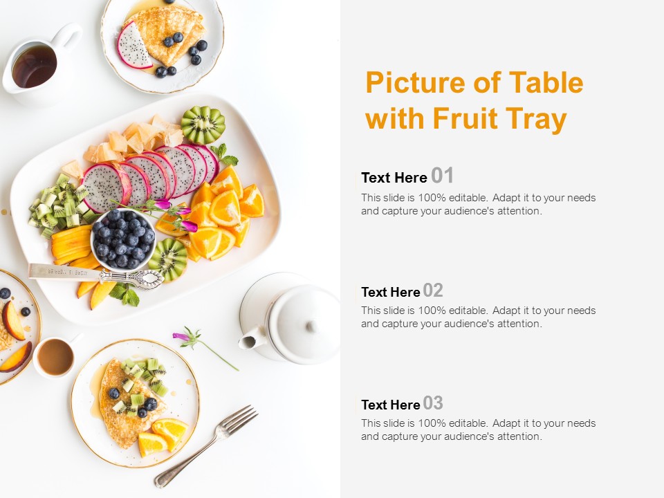 Picture Of Table With Fruit Tray Ppt PowerPoint Presentation Show Guide