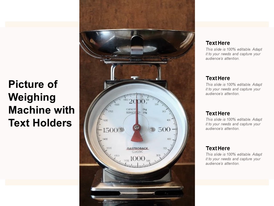 Picture Of Weighing Machine With Text Holders Ppt PowerPoint Presentation Model Slides