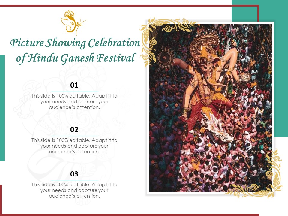 Picture Showing Celebration Of Hindu Ganesh Festival Ppt PowerPoint Presentation File Clipart PDF