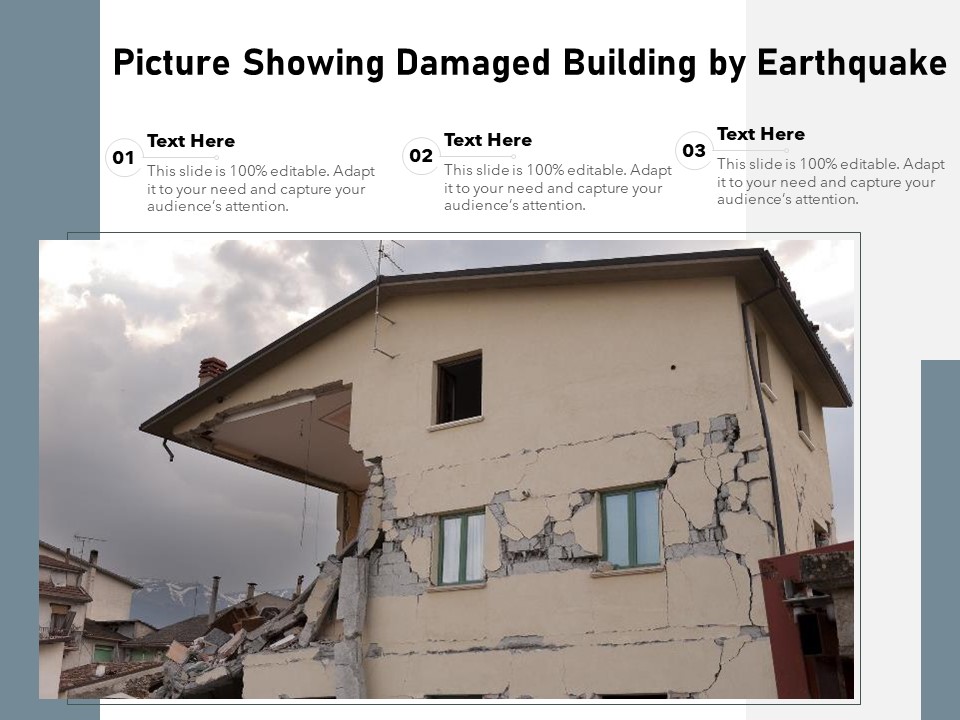Picture Showing Damaged Building By Earthquake Ppt PowerPoint Presentation Slides Smartart PDF