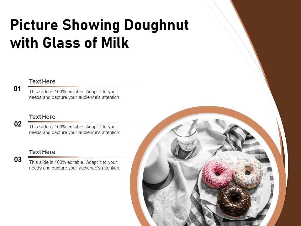 Picture Showing Doughnut With Glass Of Milk Ppt PowerPoint Presentation Ideas Design Ideas PDF