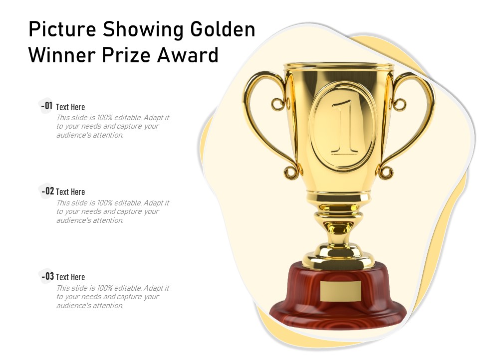 Picture Showing Golden Winner Prize Award Ppt PowerPoint Presentation Layouts Graphics Download PDF