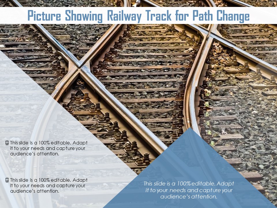 Picture Showing Railway Track For Path Change Ppt PowerPoint Presentation Pictures Layout Ideas PDF