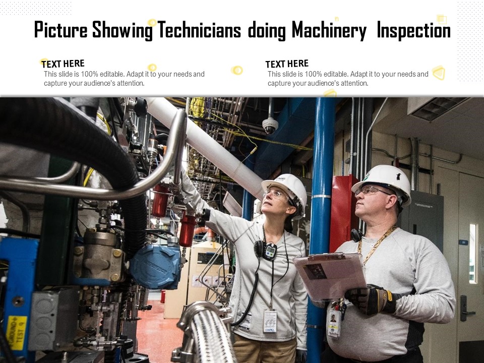 Picture Showing Technicians Doing Machinery Inspection Ppt PowerPoint Presentation Icon Professional PDF