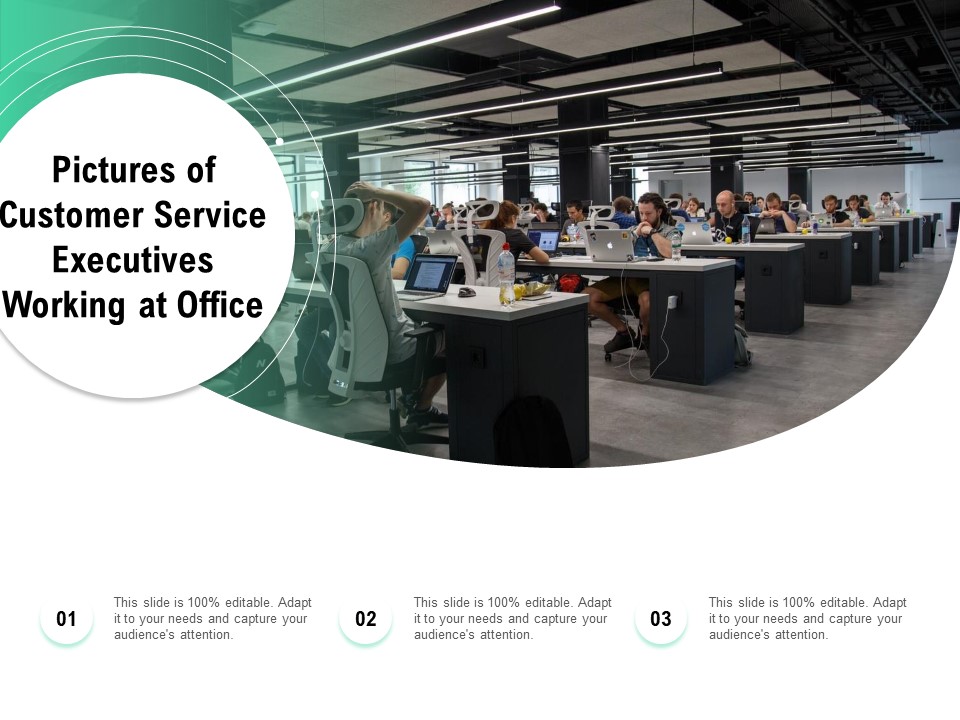 Pictures Of Customer Service Executives Working At Office Ppt PowerPoint Presentation Summary Graphics Design