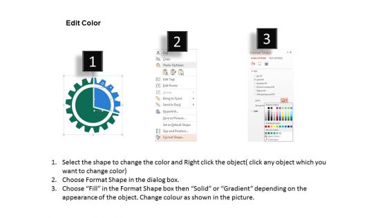 Pie Gear Chart For Financial Ratio Analysis Powerpoint Templates