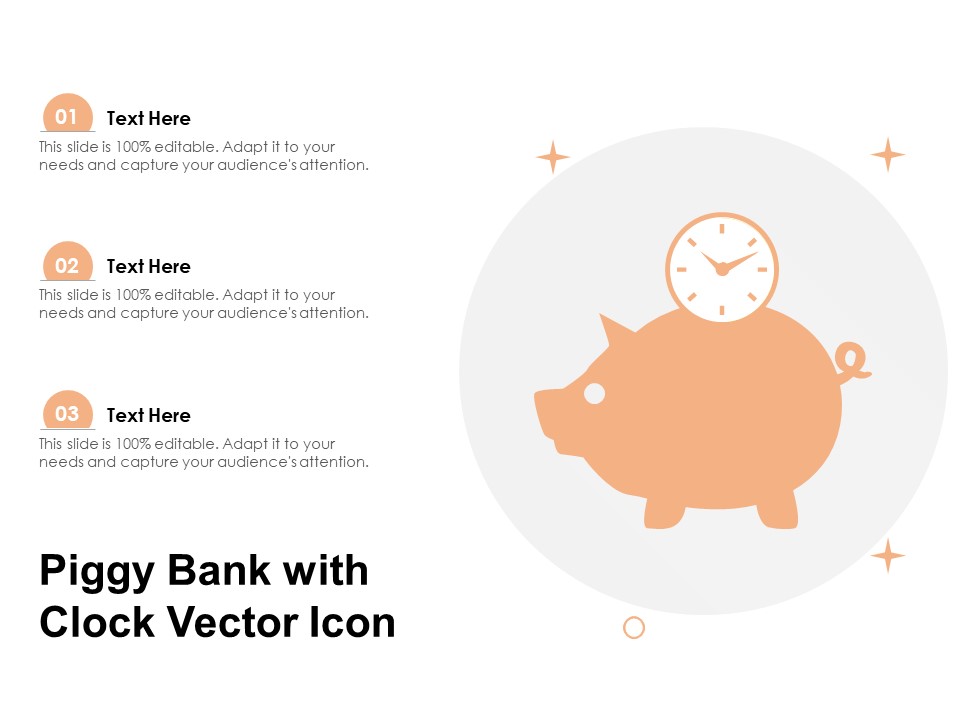 Piggy Bank With Clock Vector Icon Ppt PowerPoint Presentation Professional Graphics Design PDF