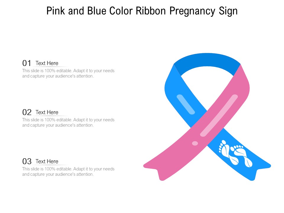 Pink And Blue Color Ribbon Pregnancy Sign Ppt PowerPoint Presentation Infographic Template Picture PDF