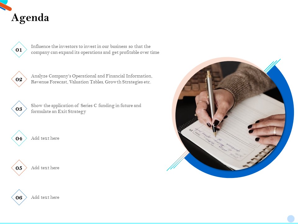 Pitch Presentation Raising Series C Funds Investment Company Agenda Themes PDF