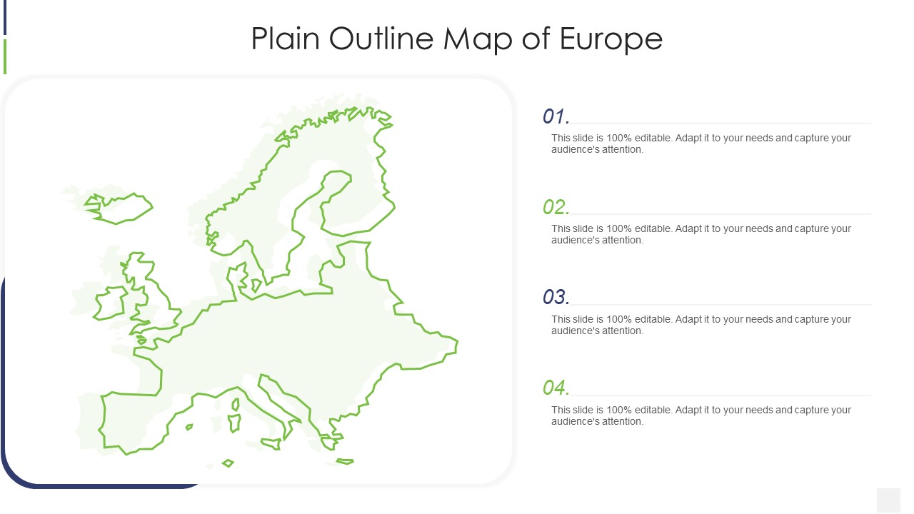 Plain Outline Map Of Europe Clipart PDF