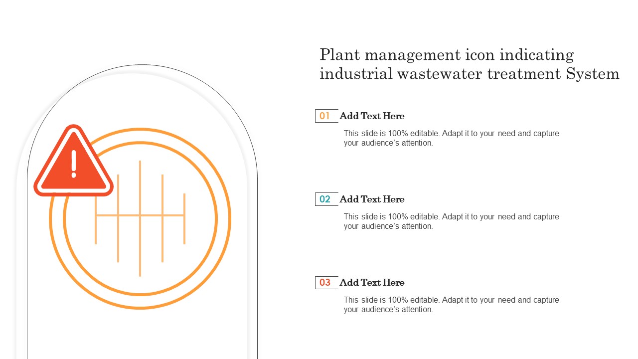 Plant Management Icon Indicating Industrial Wastewater Treatment Systems Ppt Gallery Elements PDF