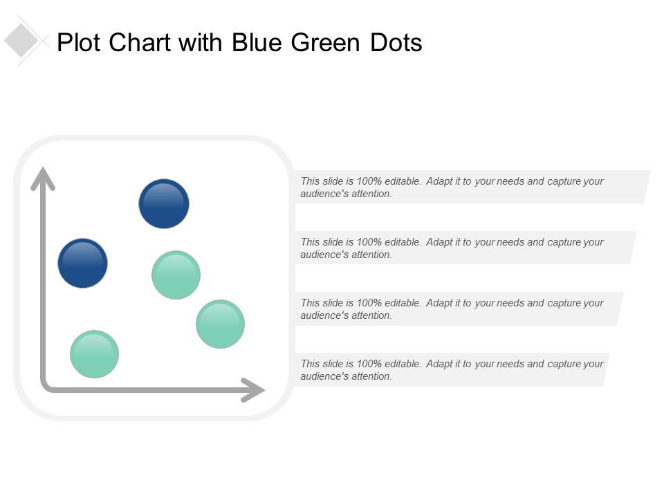 Plot Chart With Blue Green Dots Ppt Powerpoint Presentation Portfolio Graphic Tips