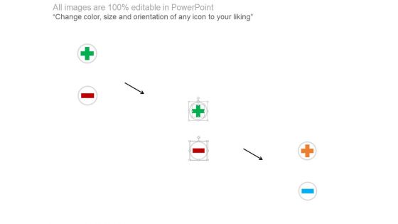 Plus Minus Signs To Define Pros And Cons Powerpoint Template
