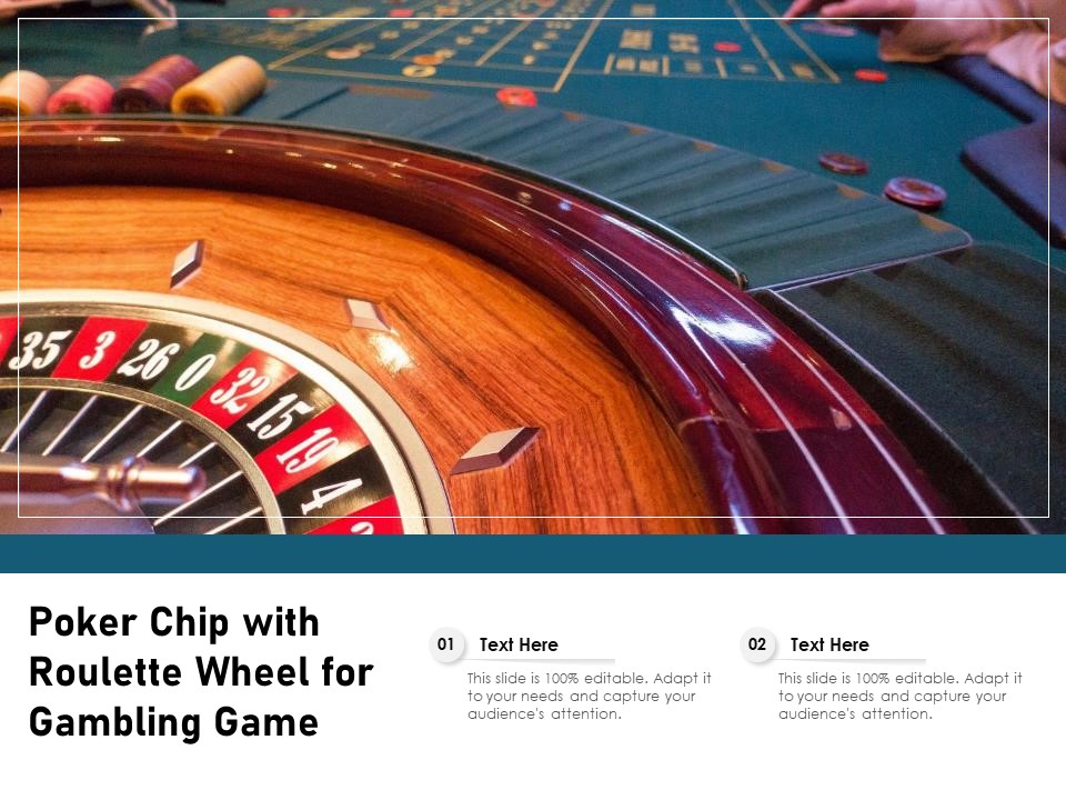 Poker Chip With Roulette Wheel For Gambling Game Ppt Powerpoint Presentation Summary Templates Pdf