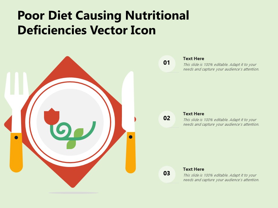 Poor Diet Causing Nutritional Deficiencies Vector Icon Ppt PowerPoint Presentation File Background Designs PDF