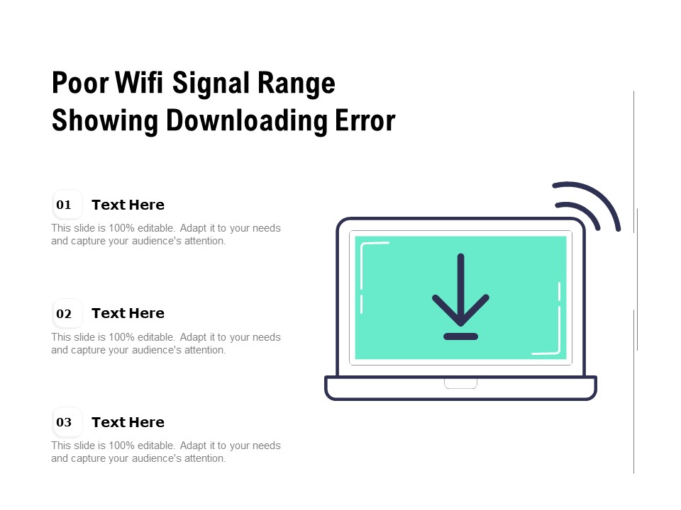 Poor Wifi Signal Range Showing Downloading Error Ppt PowerPoint Presentation Model Themes PDF