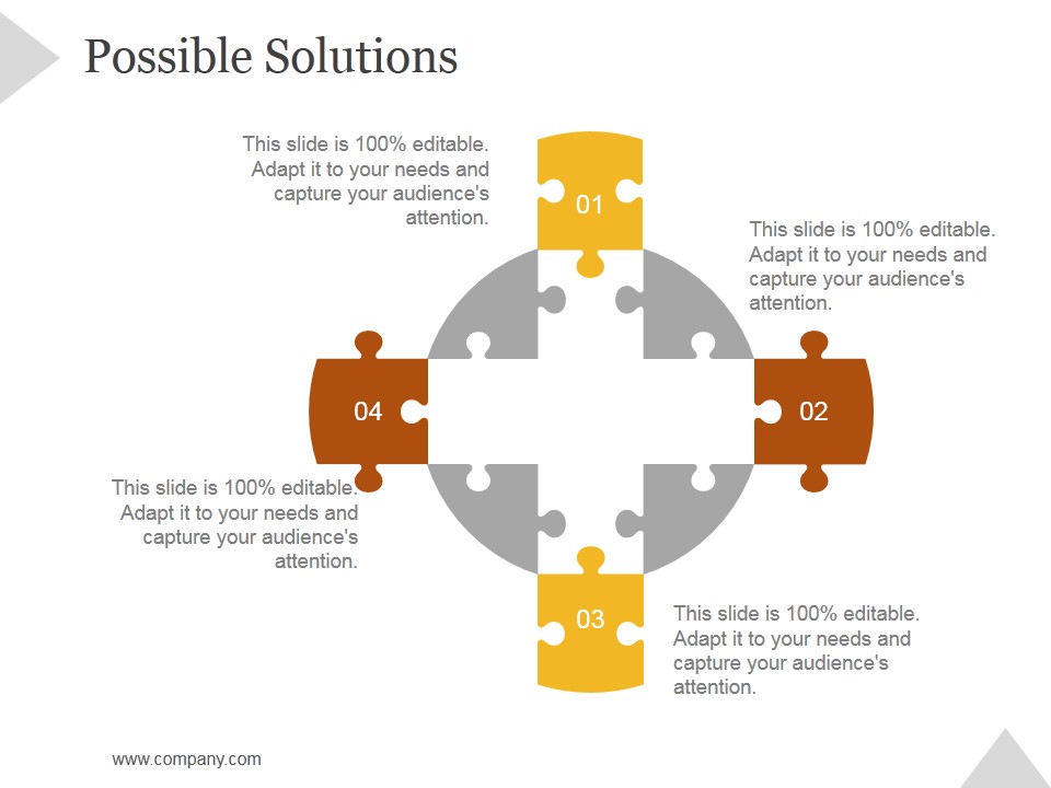 Possible Solutions Ppt PowerPoint Presentation Deck