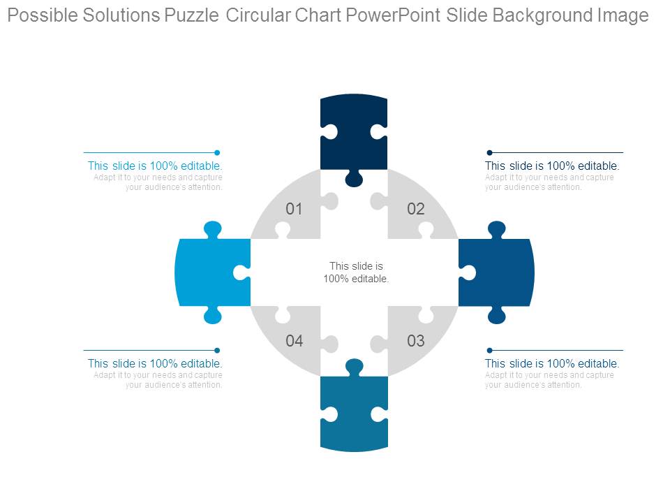 Possible Solutions Puzzle Circular Chart Powerpoint Slide Background Image