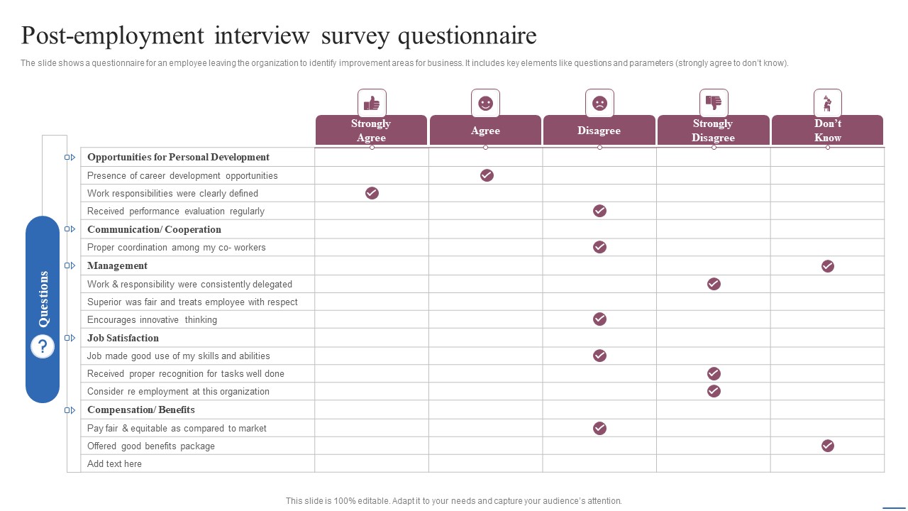 Post Employment Interview Survey Questionnaire Rules PDF